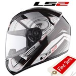 CASCO LS2 INTEGRALE STRADA IRON NERO-BIANCO XXL-63 (In Esaurimento)