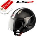 CASCO LS2 JET CON VISIERA ROCKET FASHION NERO LUCIDO XS-54 (In Esaurimen