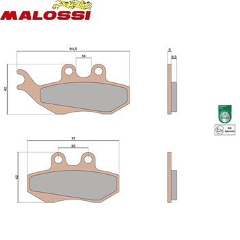 MALOSSI BRAKE PADS MHR SYNT (In Esaurimento) (6215011)