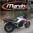 MARMITTA HONDA VF 500 F COPPIA MASTER NERO