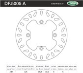 DISCO FRENO MOTO IN ACCIAIO HONDA SH125/150 2009(65.9209)(vedi FD000900)