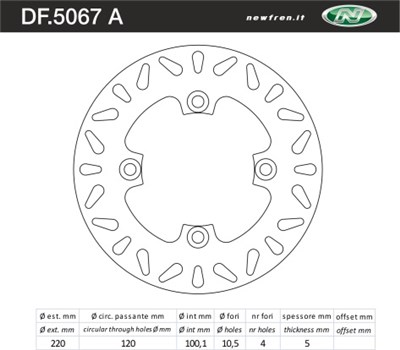 DISCO FRENO MOTO - KAWASAKI ZX 6 R 600 NINJA 98 => 02 P - ZX 6 R 600 07
