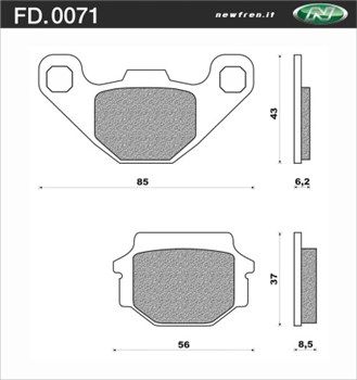 PASTIGLIE FRENO - APRILIA PEGASO 650 1997 POSTERIORE