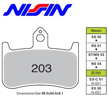 PASTIGLIE FRENO NISSIN ST (NF FD.0131)