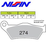 PASTIGLIE FRENO NISSIN GS (NF FD.0186)