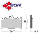 CP. PASTIGLIE FRENO SBS 631  KAWASAKI ZXR 750 ANT FD.0143