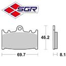 CP. PASTIGLIE FRENO SBS 631  KAWASAKI ZXR 750 ANT FD.0143