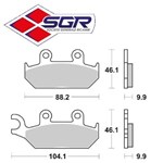 CP. PASTIGLIE FRENO YAMAHA XT 600-660 ANT