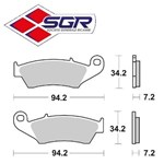 CP. PASTIGLIE FRENO CS YAMAHA 450 YZ F 03>06 (CARBON SILVER)