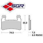 CP. PASTIGLIE FRENO HONDA VTR 1000 / SP1 / CBR 900 RR (DUAL CARBON)