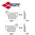 CP. PASTIGLIE FRENO KTM SX 200 / 250 03-POST (SINTERIZZATA)