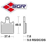 SET 4PZ. PASTIGLIE FRENO ANT. HS KAW. 600 ZX 6R 07>15 SBS 838HS FD.0419