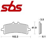 CP. PASTIGLIE FRENO ANT. SBS 841 HS DUCATI 1098 08>09 (SINT.) FD.0415 CP. PASTIGLIE FRENO ANT. SBS 841 HS DUCATI 1098 08>09 (SINT.) FD.0415