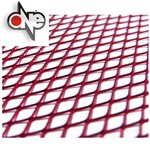 RETINA / GRIGLIA 30 X 30 CM. ROSSO ANODIZZATO