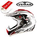 CASCO CROSS VRX7 DECAL NERO-BIANCO TESCHIO L-60 (In Esaurimento)