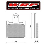 PASTIGLIE FRENO WRP KAWASAKI ZX-10R 1000 08>09 PASTIGLIE FRENO WRP KAWASAKI ZX-10R 1000 08>09