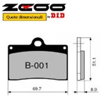 PASTIGLIE RACING ZCOO B001 EX DUCATI - KTM - MONSTER 916 SS (FD.0093)