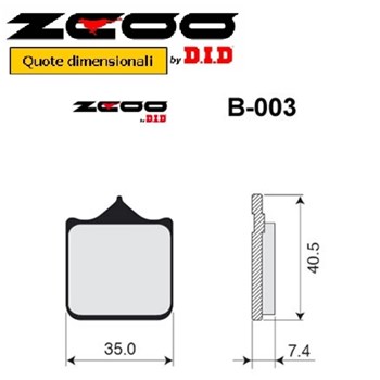 PASTIGLIE RACING ZCOO B003 EX APRILIA, DUCATI, TRIUMPH (FD.0305)
