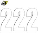 KIT NUMERI GARA STANDARD BIANCHI CONFEZIONE 3PZ. N.2 BIANCO